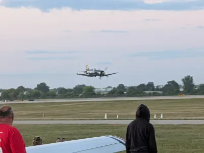 F-4U Corsair low pass