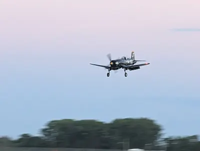 F-4U Corsair landing