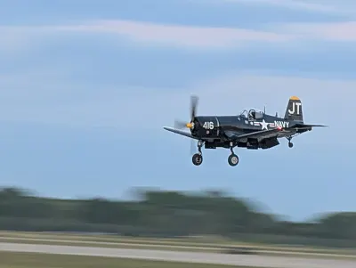 F-4U Corsair landing