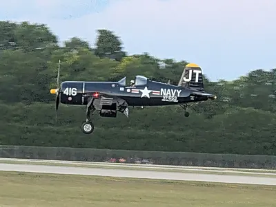F-4U Corsair landing