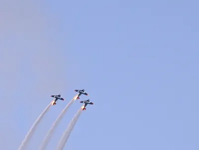 Titan T-6 Aerobatic team evening show