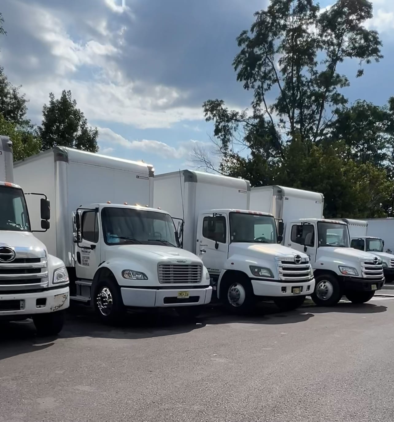 Fleet of commercial trucks