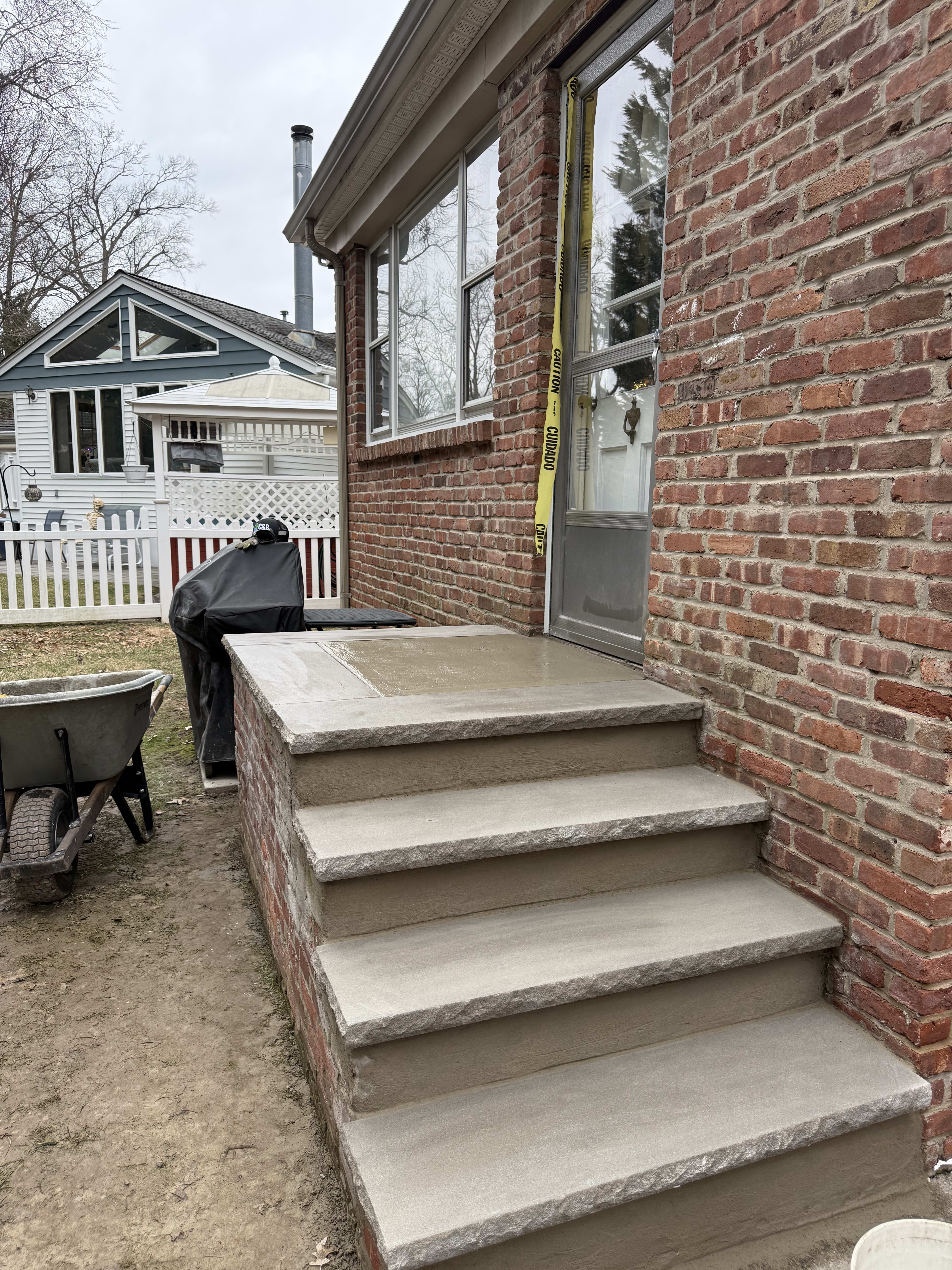 Rebuilt outdoor steps after Bella Molina project