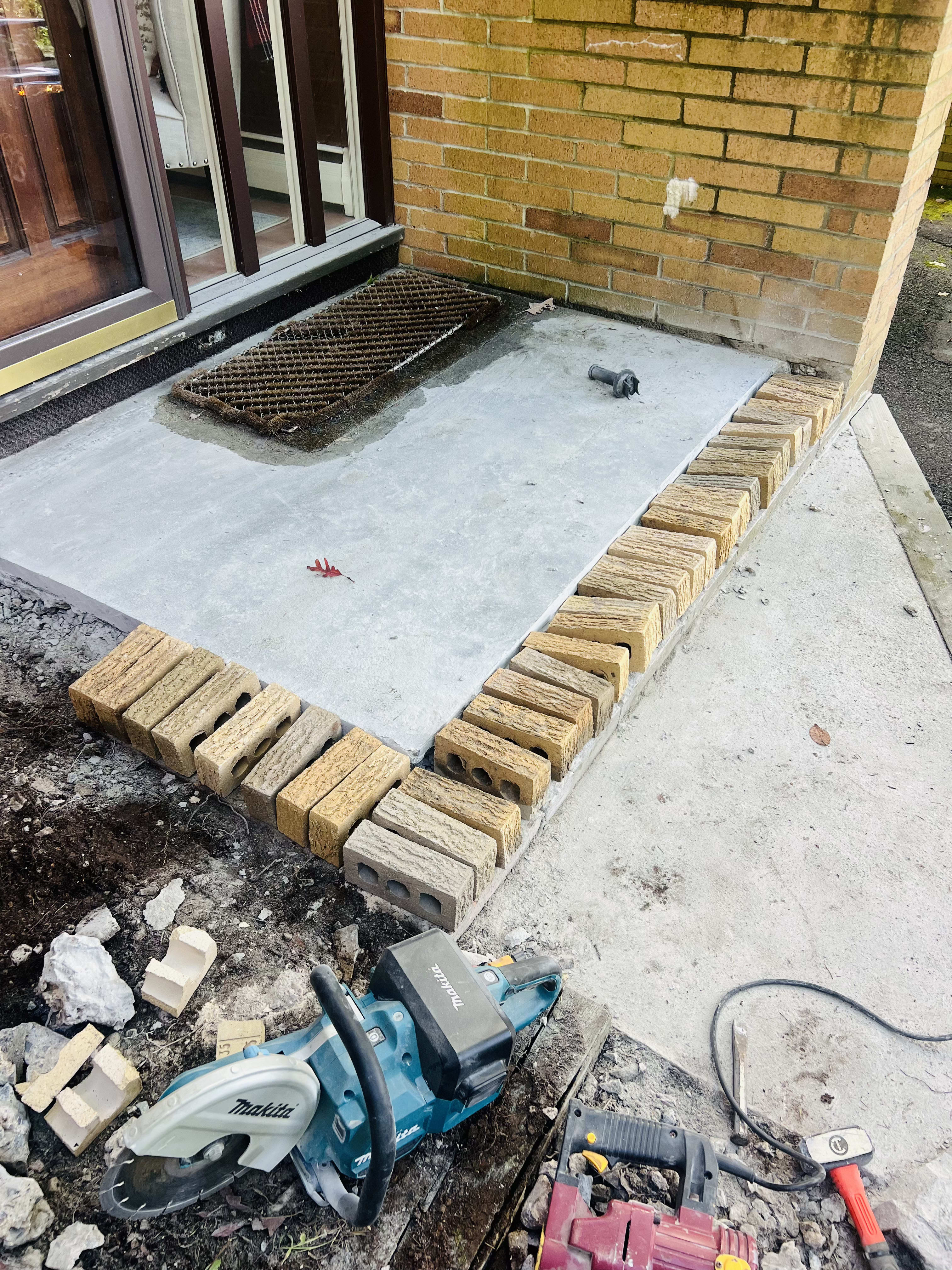 Front porch before brick rebuild