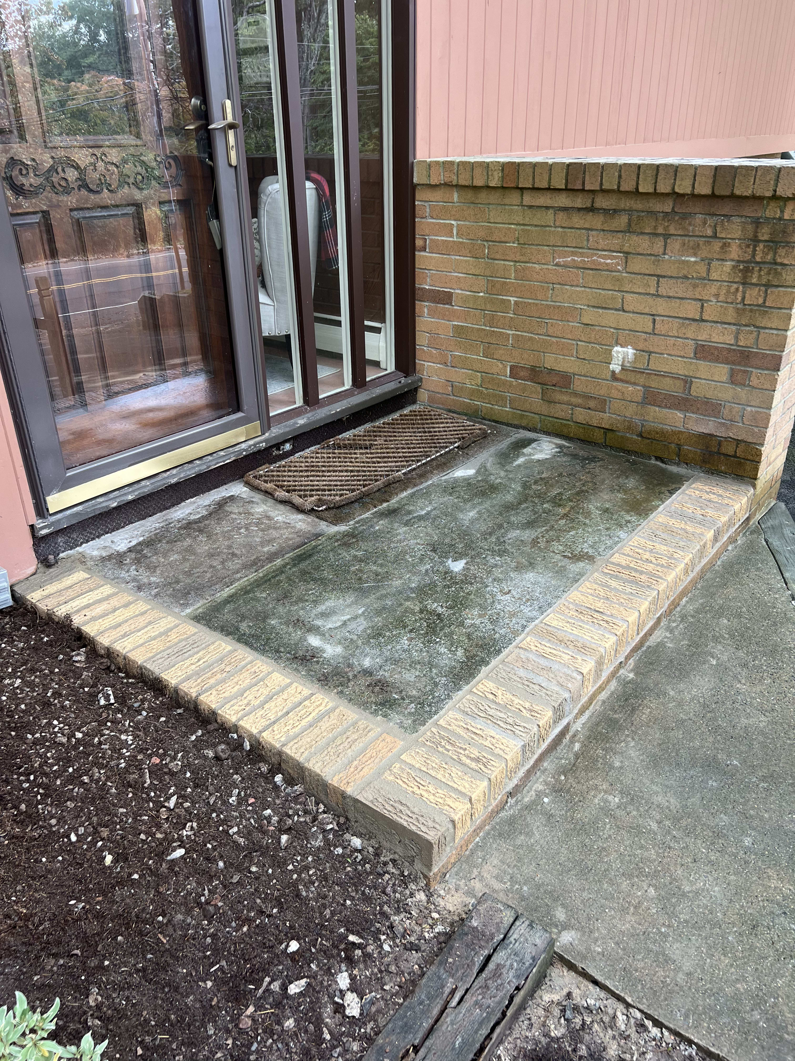 Front porch after brick rebuild
