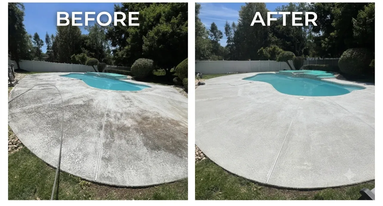 Power washing result