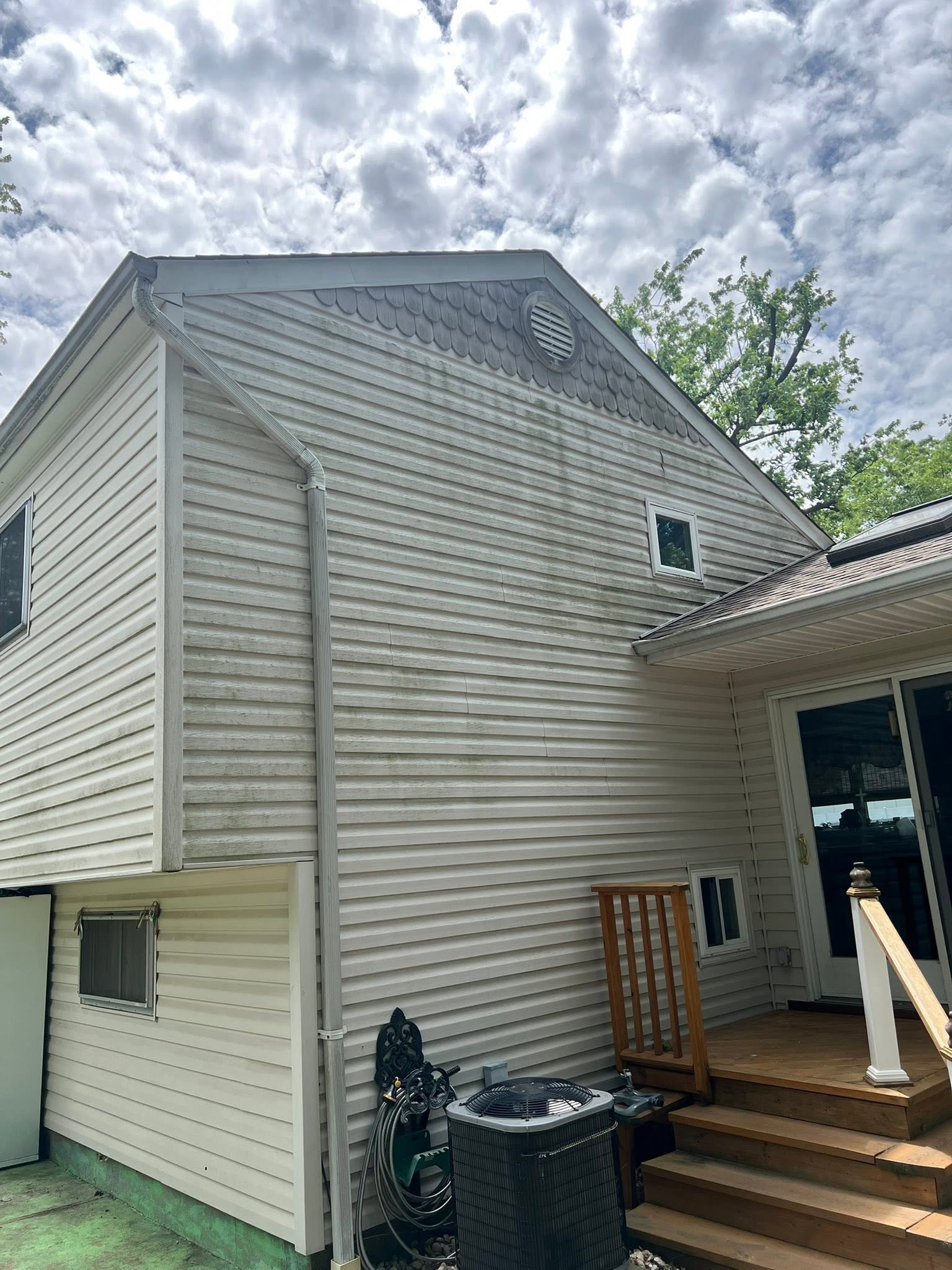 Patio before pressure washing by J&P