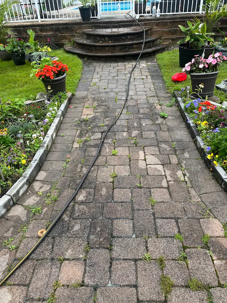 Before pressure washing