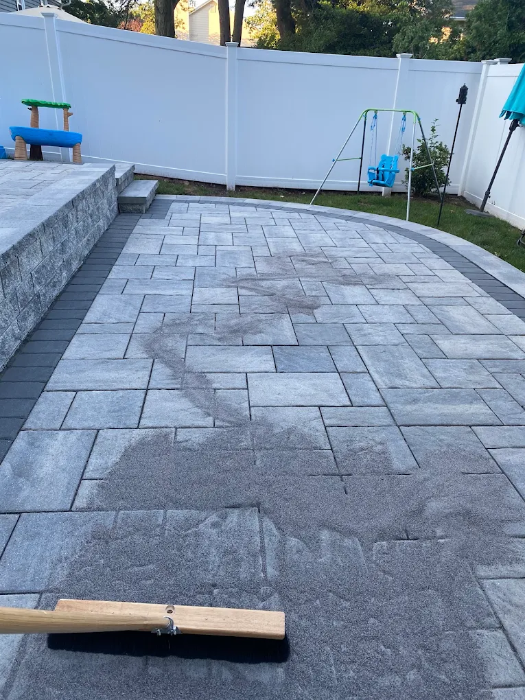 Paver walkway and stonework