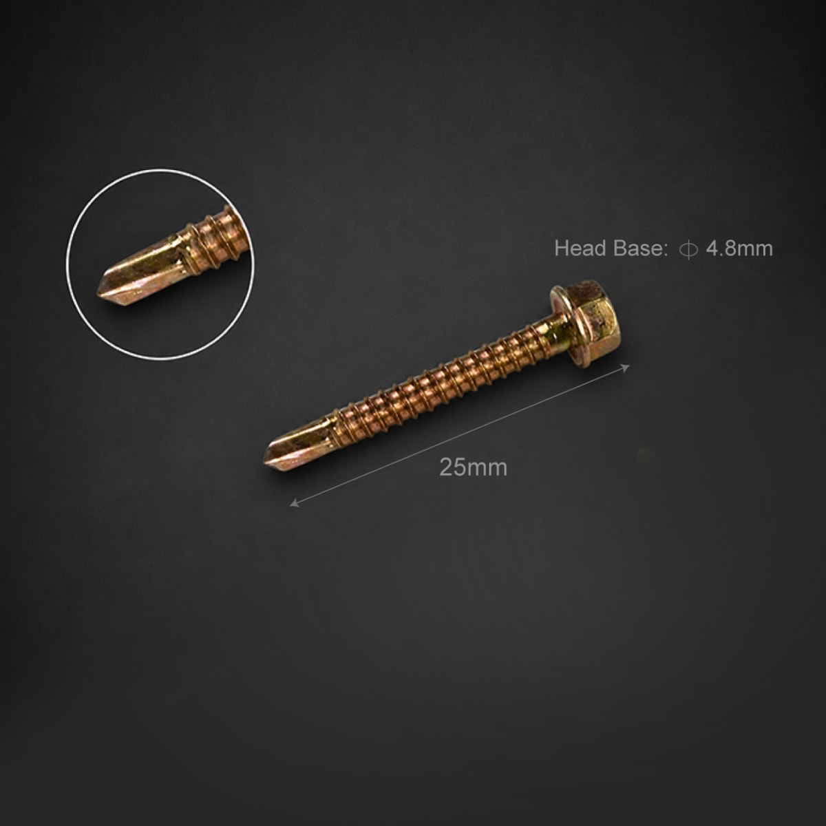 Hexagon Dovetail Screw 六角燕尾螺丝4.8*25mm (500pcs/pkt)