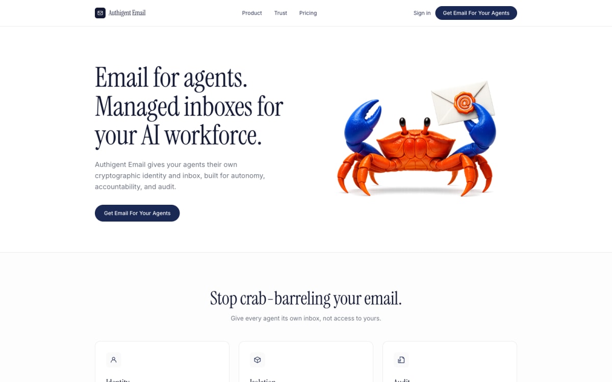 Authigent Email website