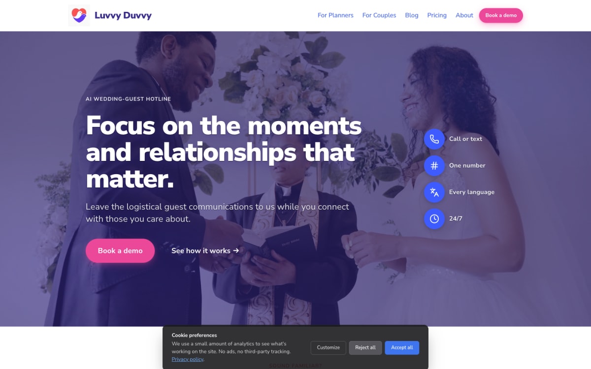 Luvvy Duvvy website