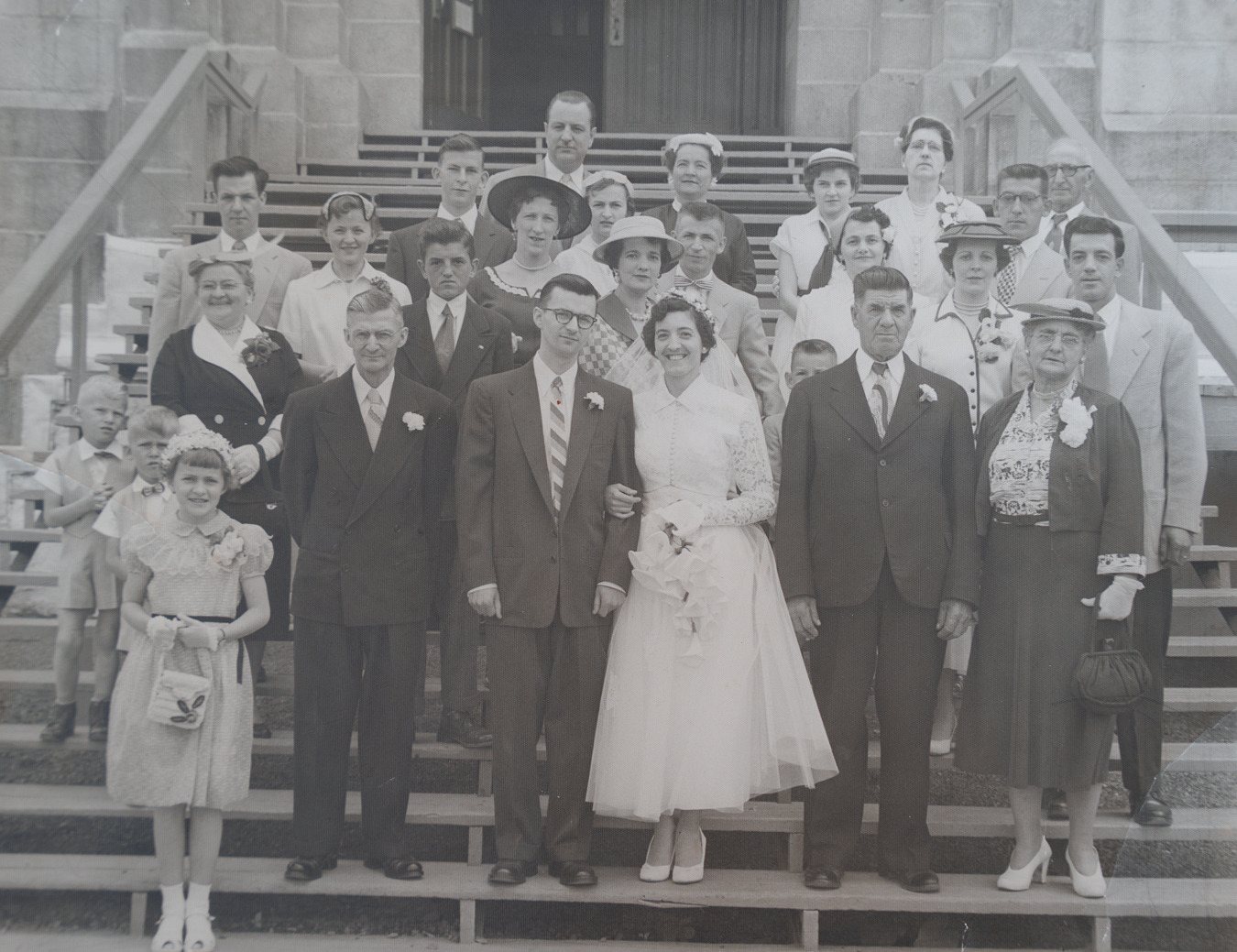 Une photo vintage d'un mariage