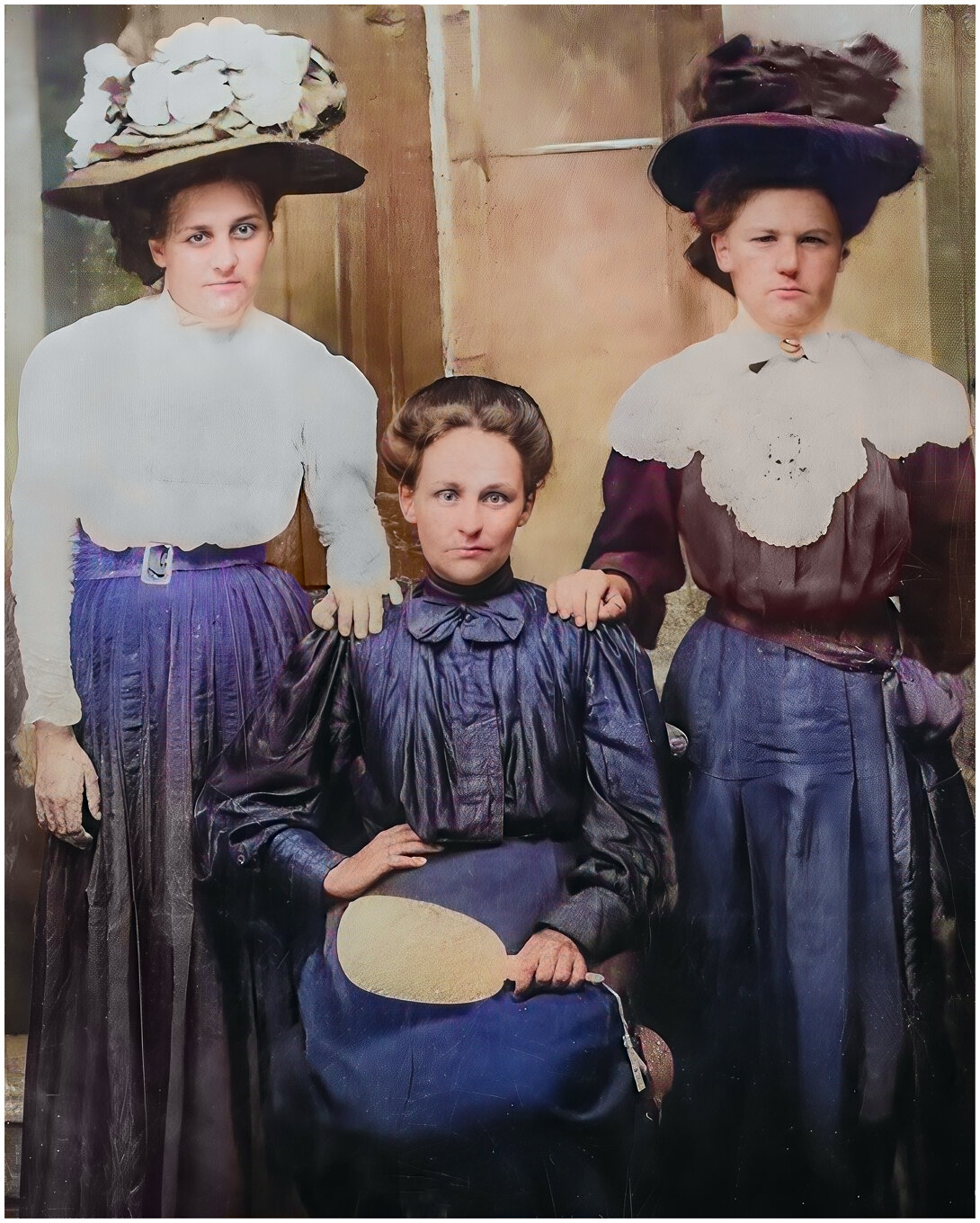 Portrait du début du 20ème siècle colorisé avec des tons réalistes