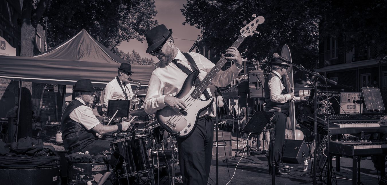 Le groupe Prohibition5 en spectacle le 15 septembre 2025 dans les rues de Limoilou