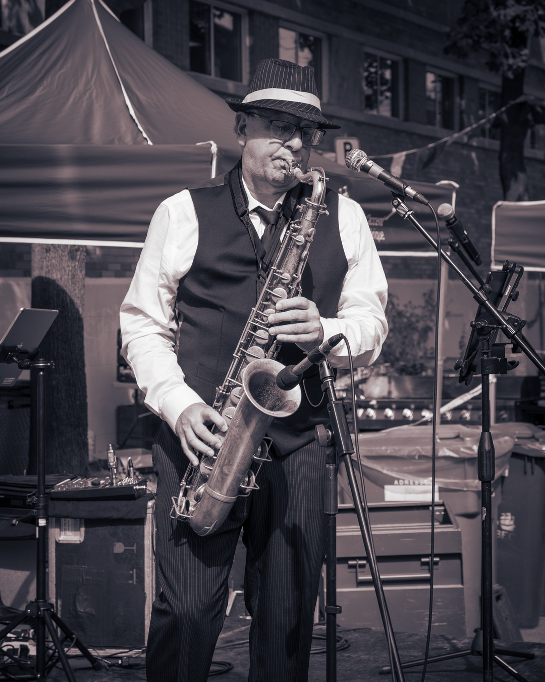 Le groupe Prohibition5 en spectacle le 15 septembre 2025 dans les rues de Limoilou