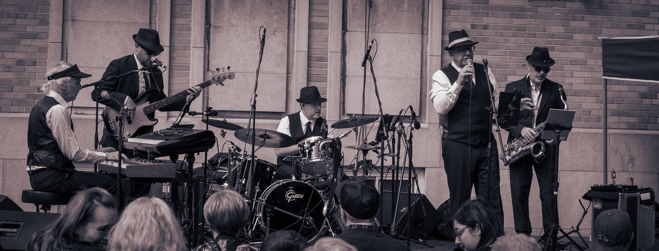 Le groupe Prohibition5 en spectacle le 15 septembre 2025 dans les rues de Limoilou