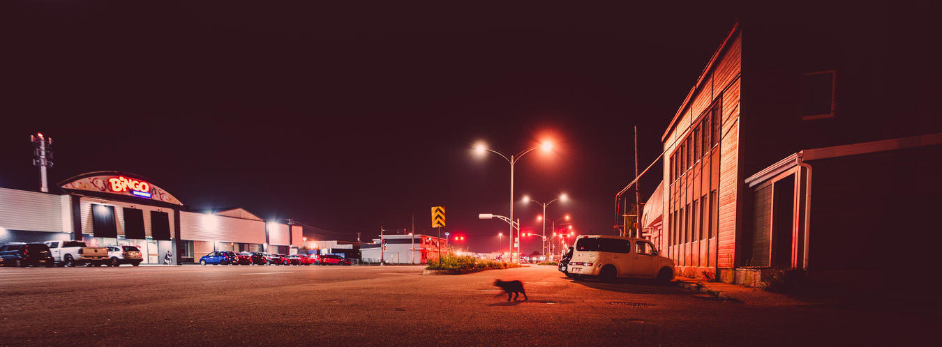 Street scene taken at night