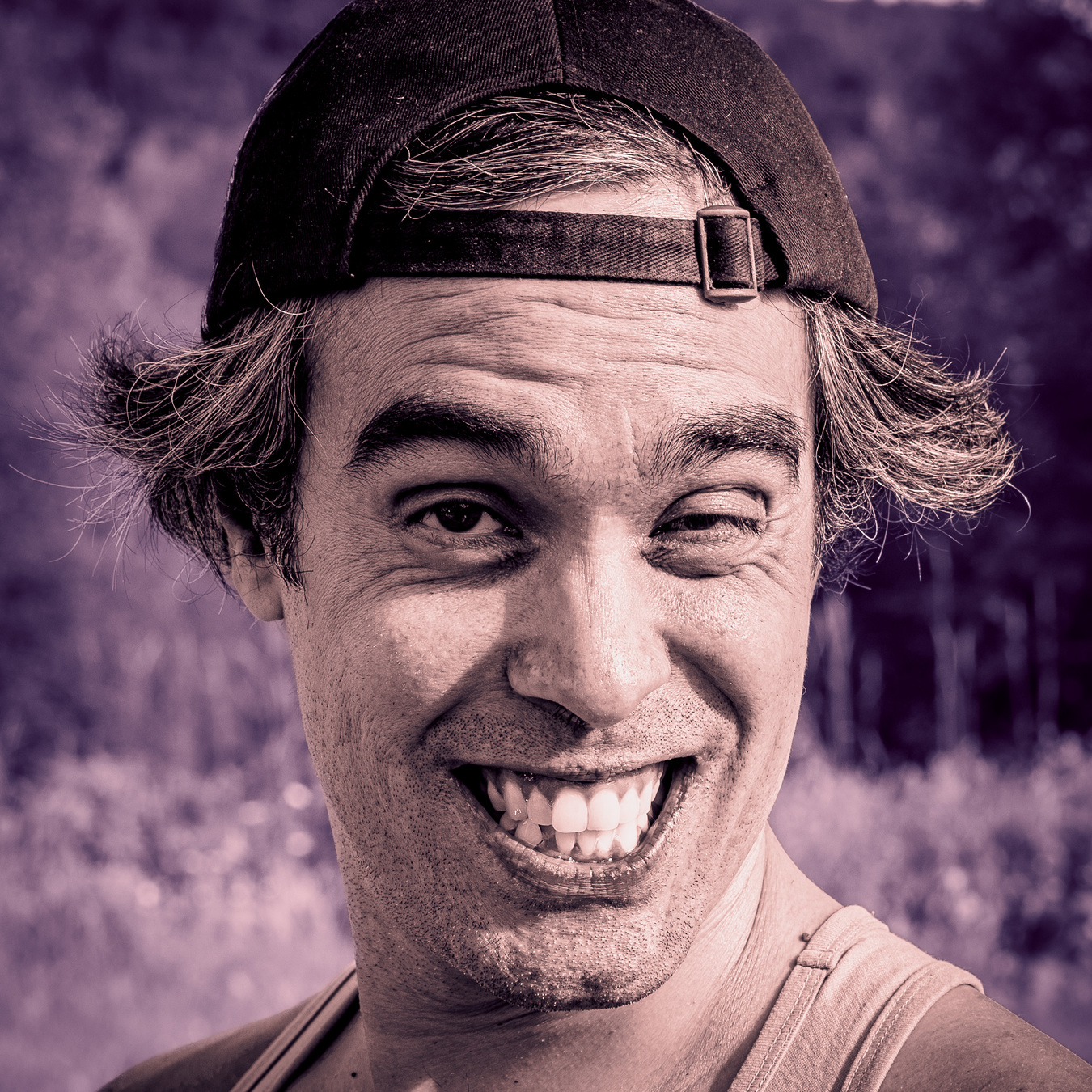 A portrait of a man that highlights his facial flaws