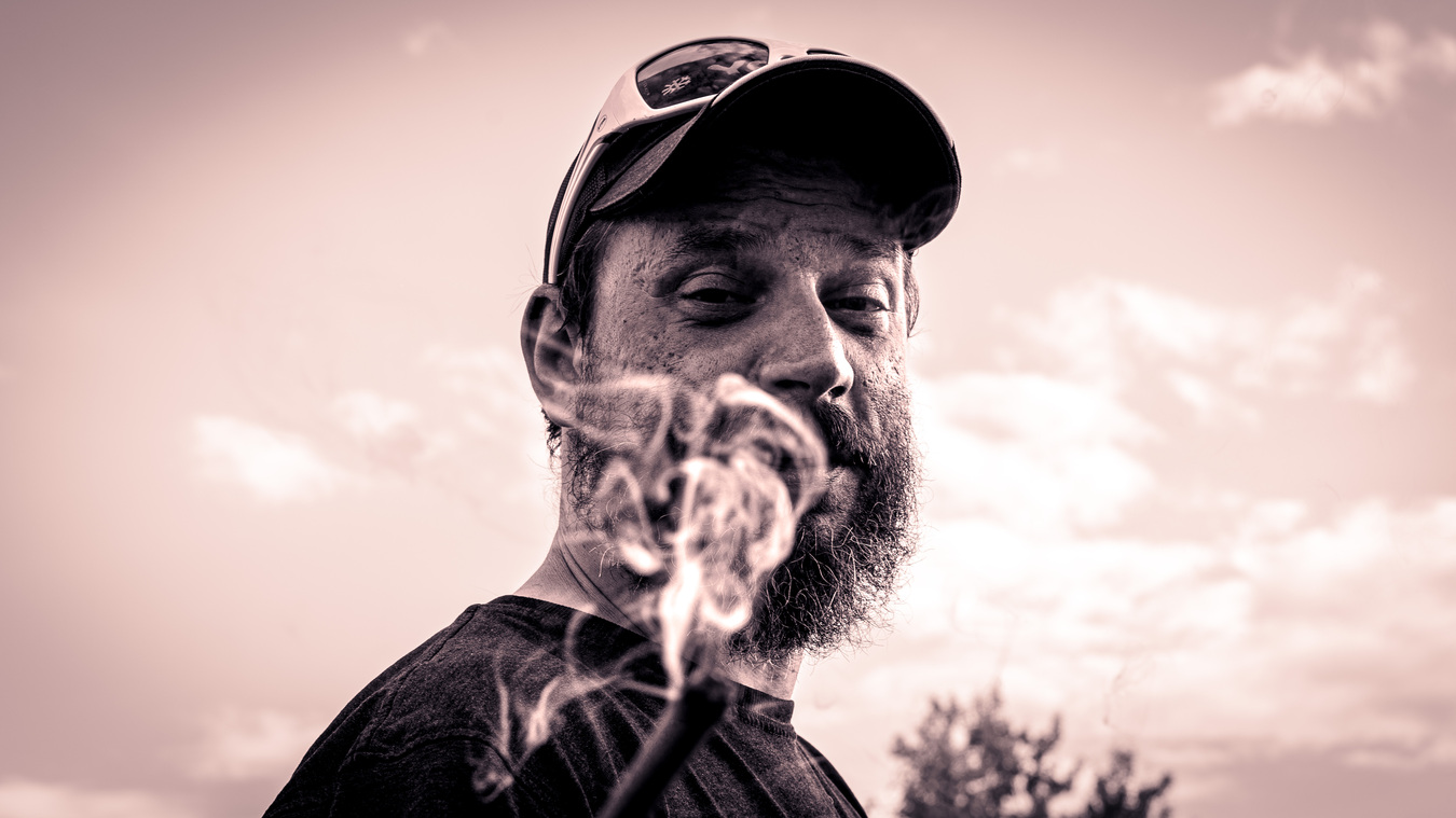 A portrait of a man that highlights his facial flaws