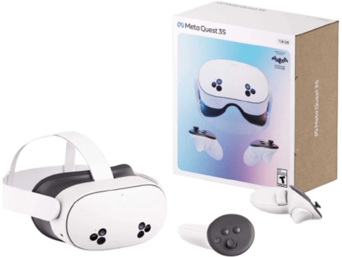 Meta Quest 3S 128 GB Visor de Realidad Mixta Inalámbrico Blanco miniatura 2