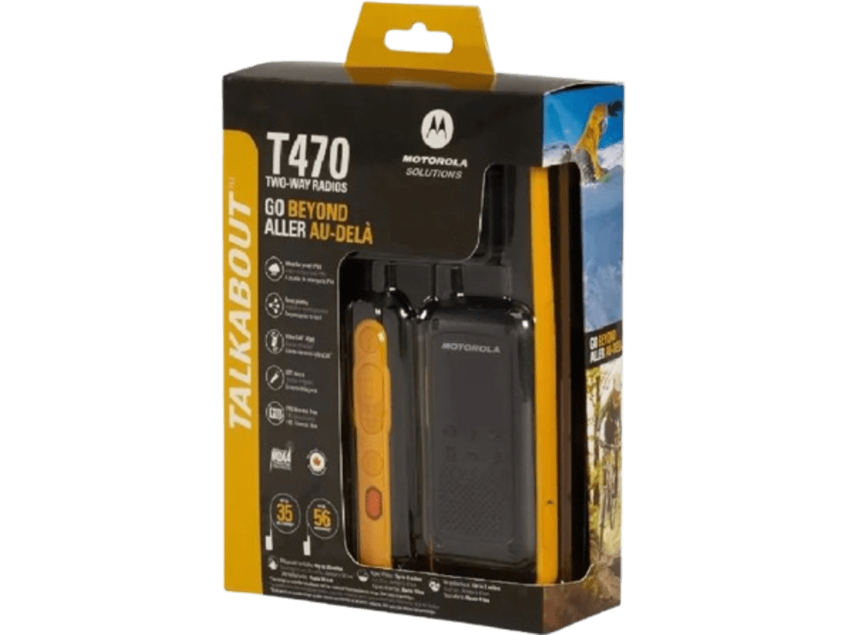 Radios Motorola FRS portátil T470 Talkabout radios bidireccionales x2 — imagen 1