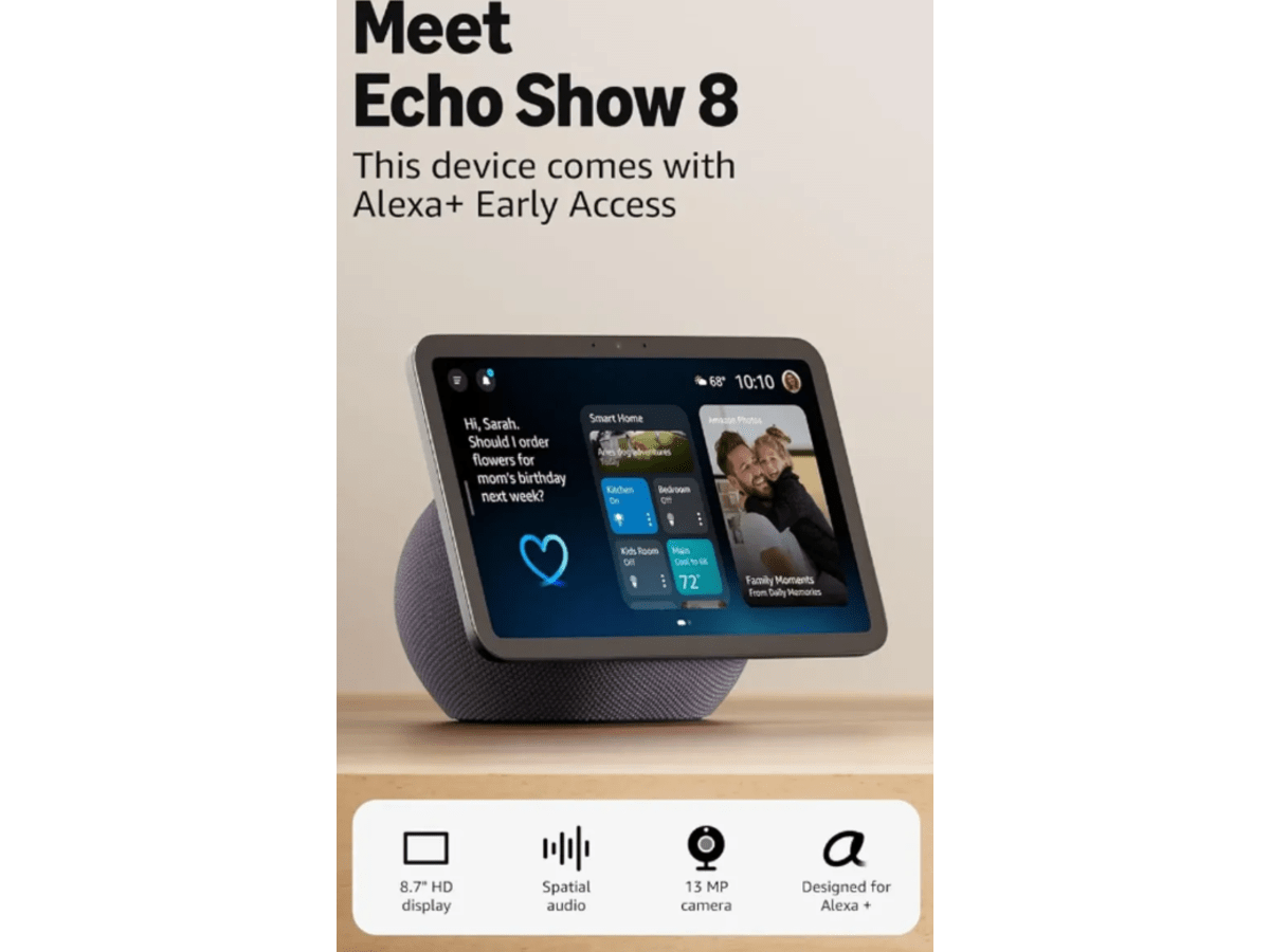 Echo Show 8 4 Gen Negro miniatura 2