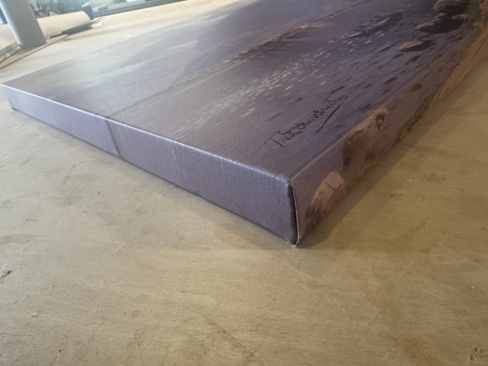 Continued edge — the image carries around the sides of the canvas