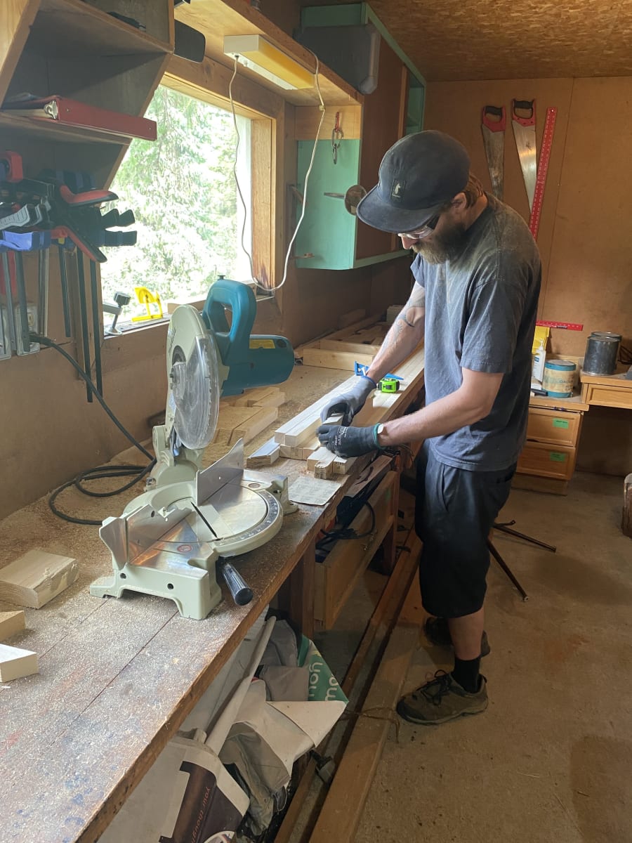 Cedar stretcher bars built at the WinPrint shop