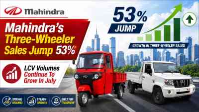 Mahindra's Three-Wheeler Sales Jump 53%, LCV Volumes Continue To Grow In July