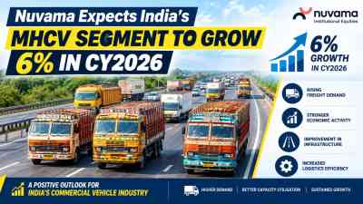 Nuvama Expects India's MHCV Segment To Grow 6% In CY2026
