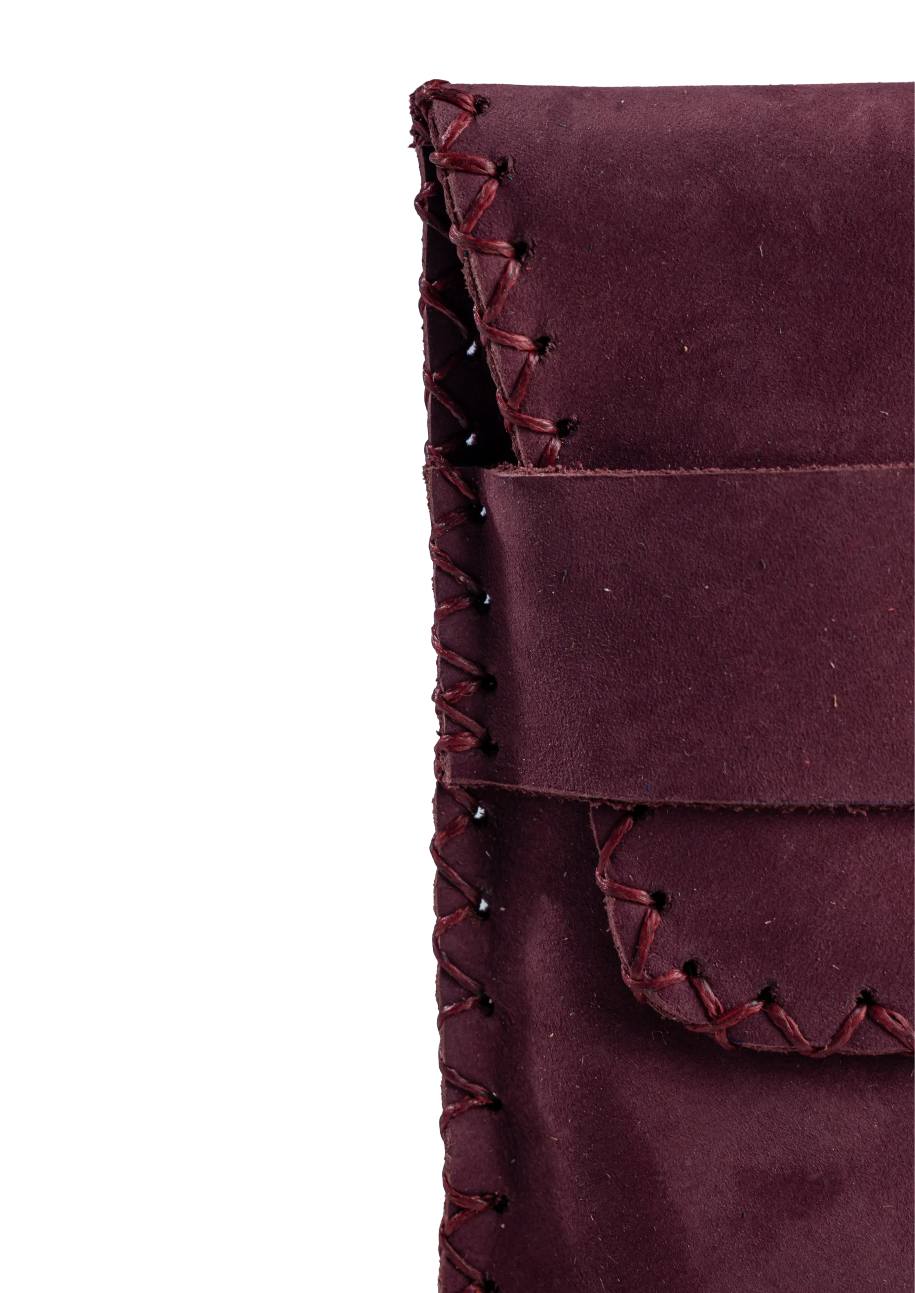 Étui Bordeaux - texture et finitions