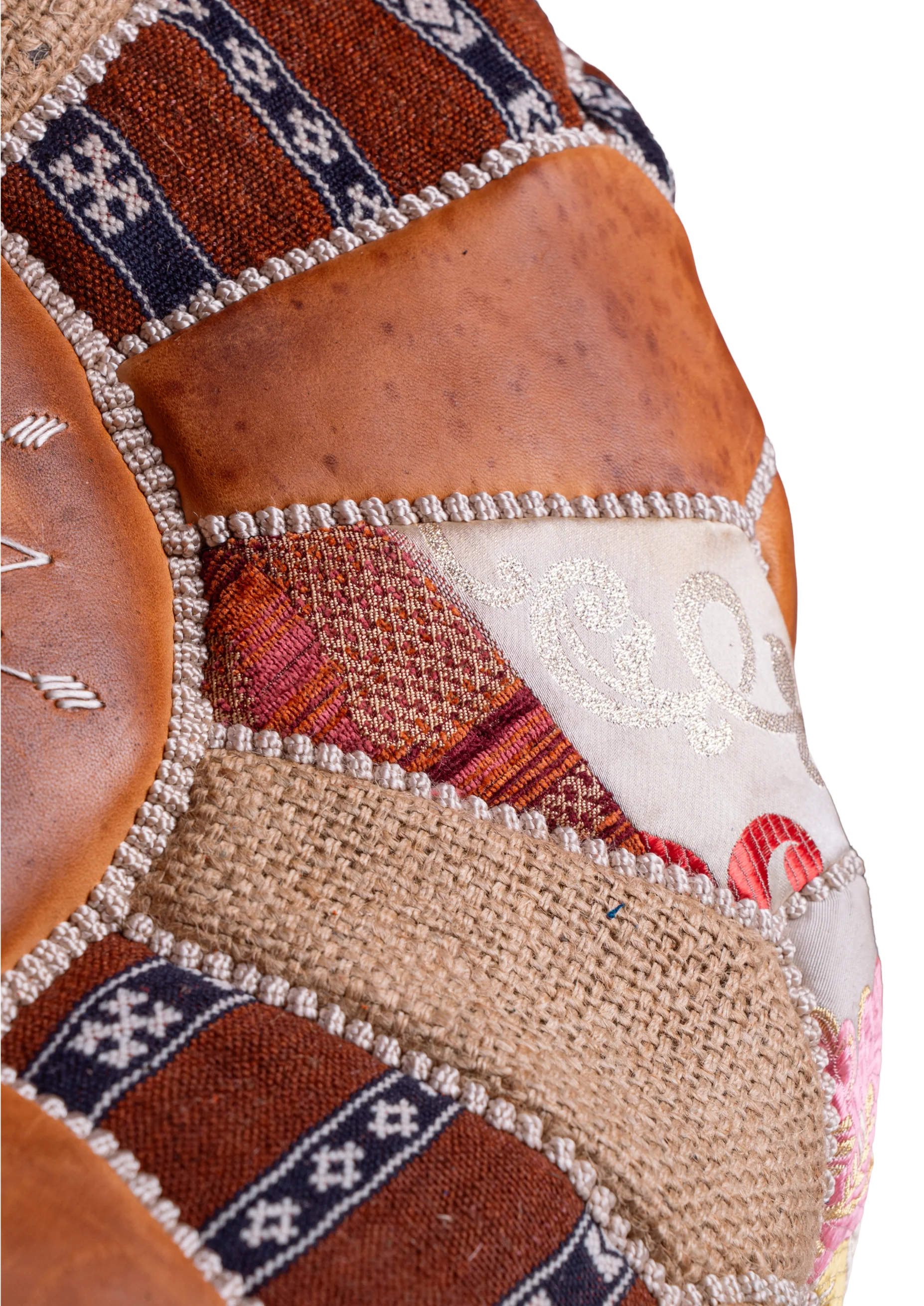 Pouf Patchwork - texture and finish