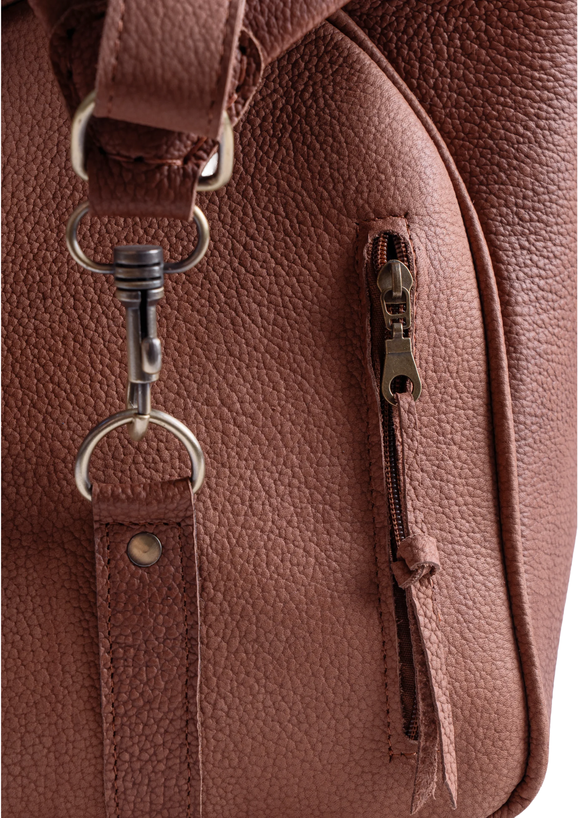 Duffle Marron - texture and finish