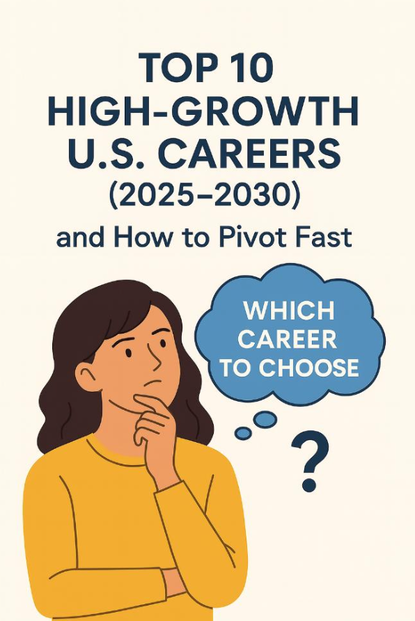 Top 10 High-Growth U.S. Careers for 2025–2030 (and How to Pivot Fast)