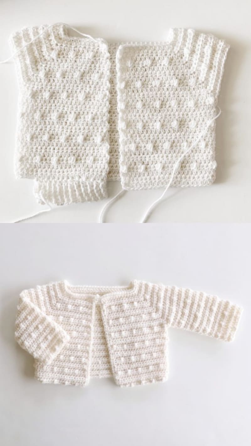 Scattered Dot Baby Sweater