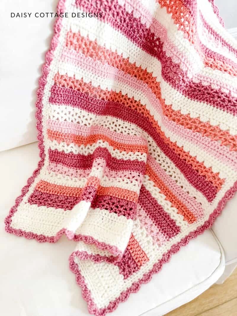 1. **Striped Baby Blanket Pattern**