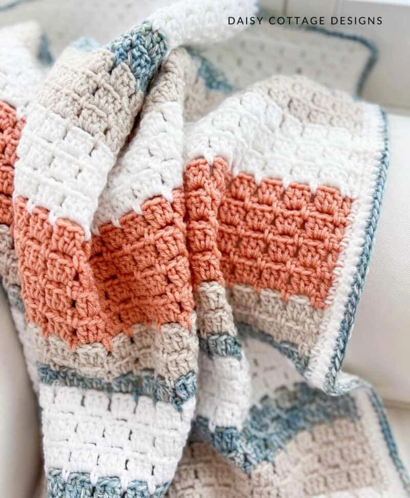 11. Block Stitch Blanket Pattern