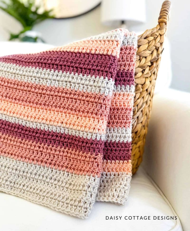 12. Simple Crochet Baby Blanket