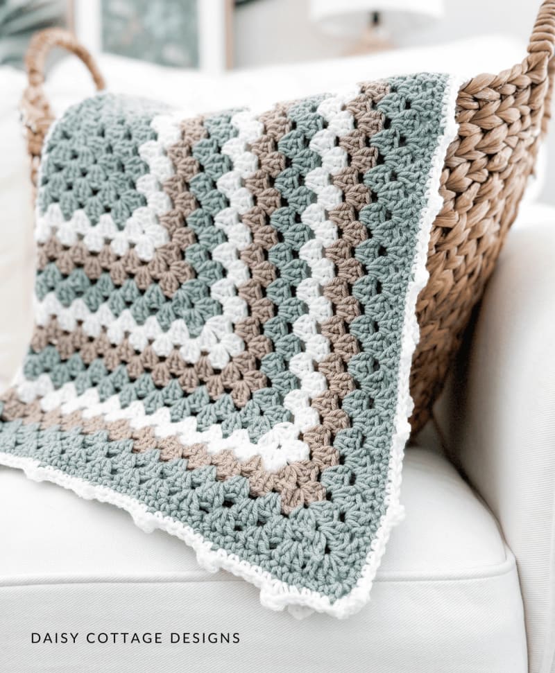 14. Classic Granny Square Baby Blanket