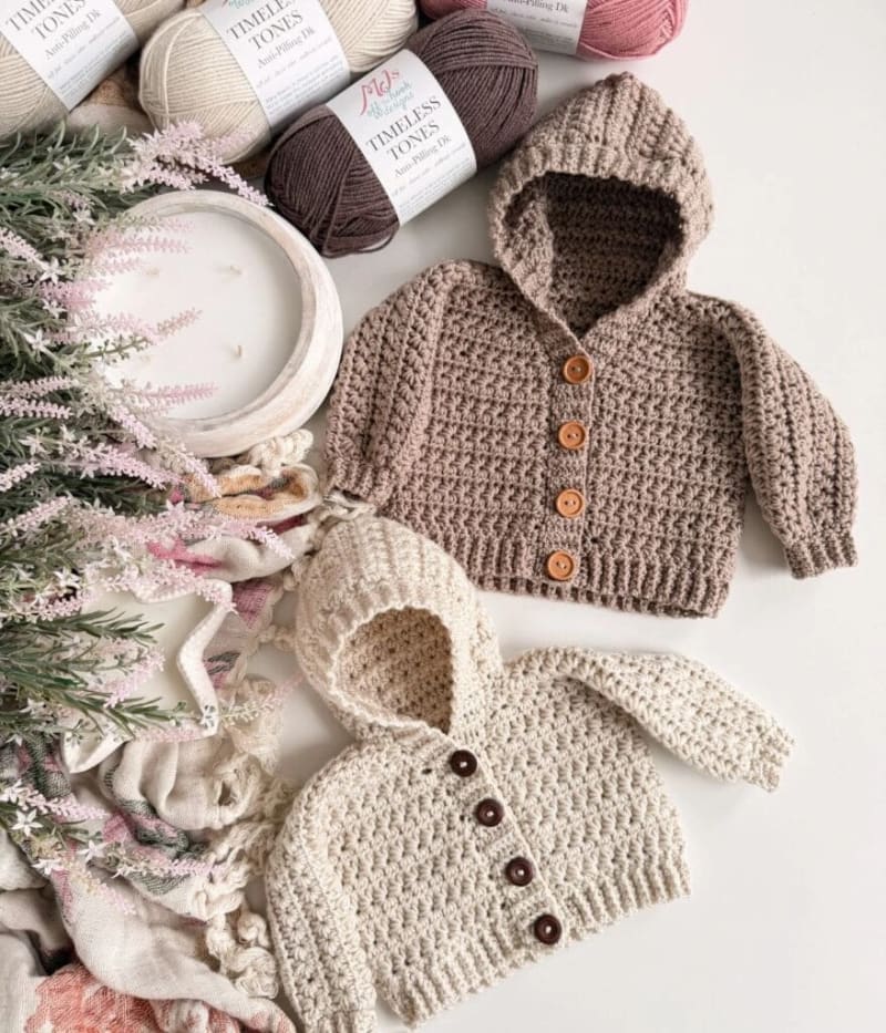 ### Mini Star Stitch Cardigan