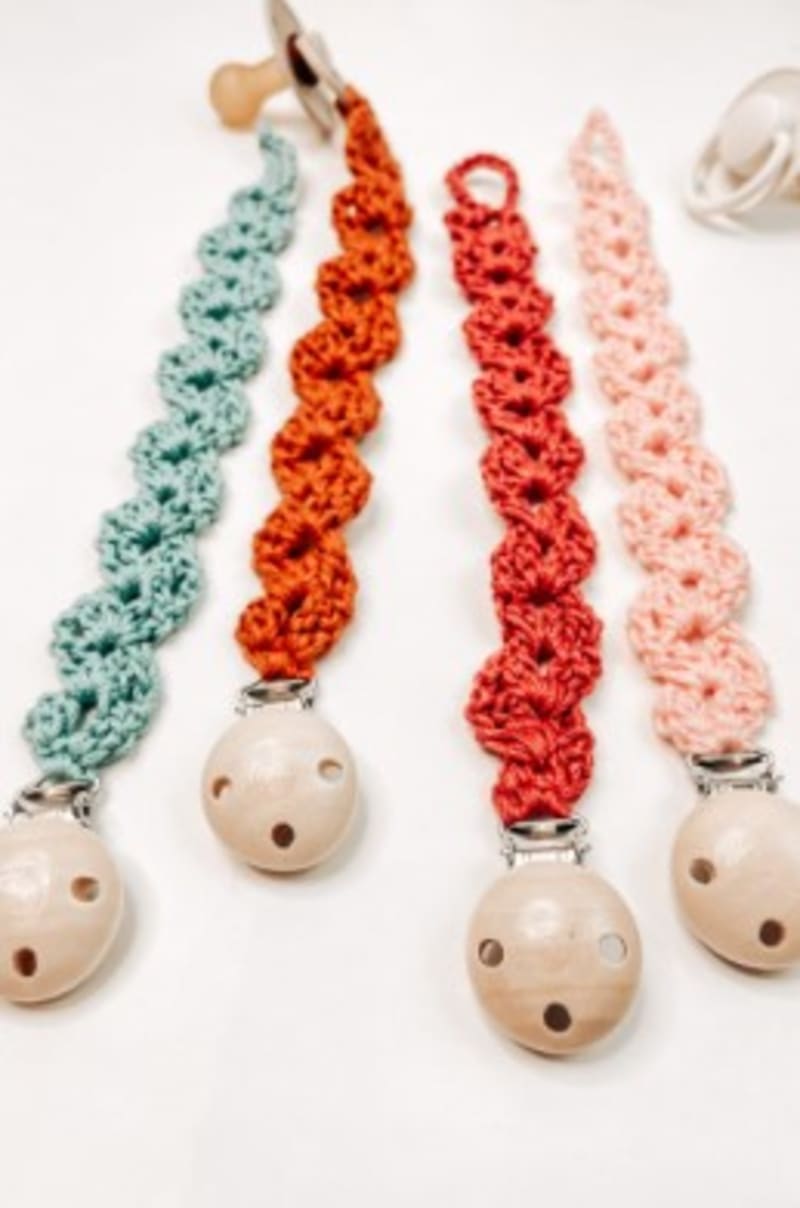 ### Easy Crochet Pacifier Clip