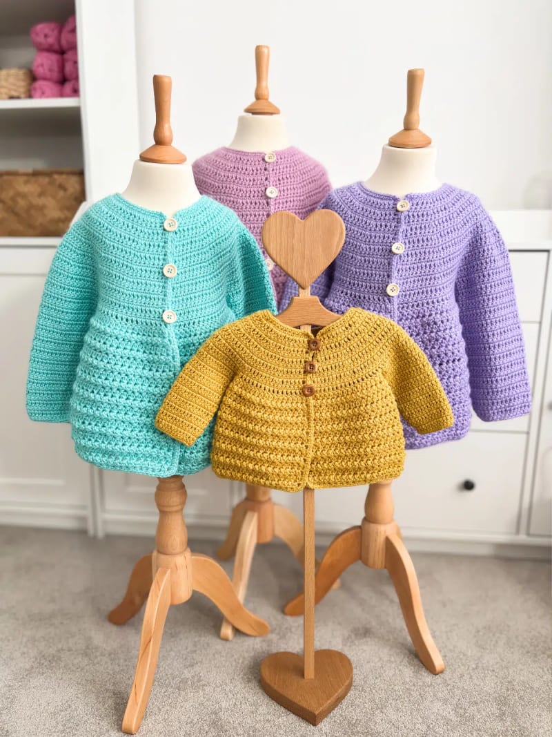 ### **Crochet Baby Cardigan Pattern**