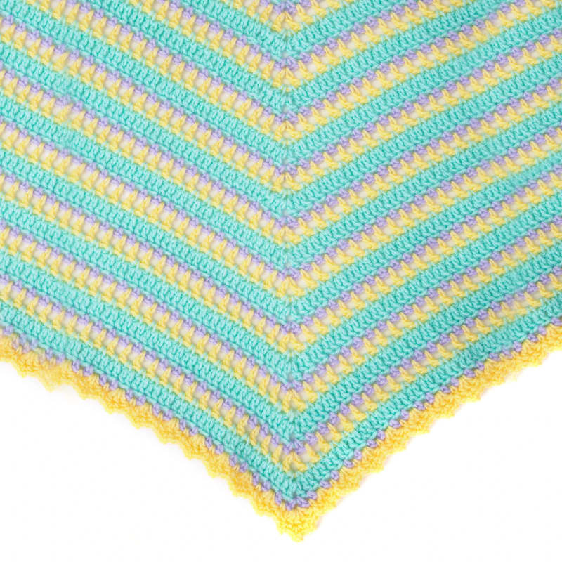# One Hexagon Crochet Baby Blanket