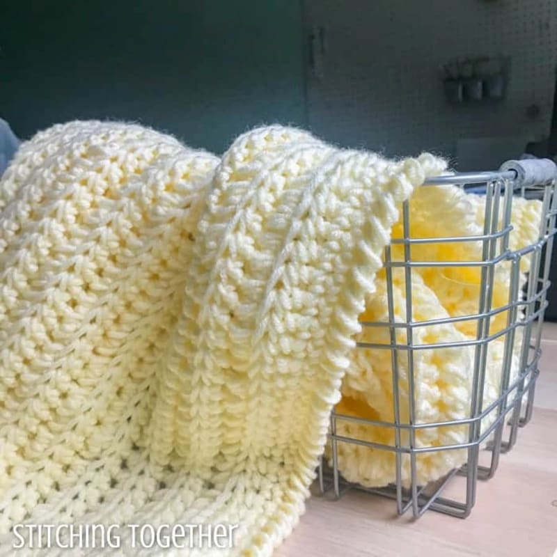 ## Squishy and Chunky Crochet Baby Blanket