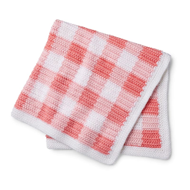 # Gingham Crochet Baby Blanket