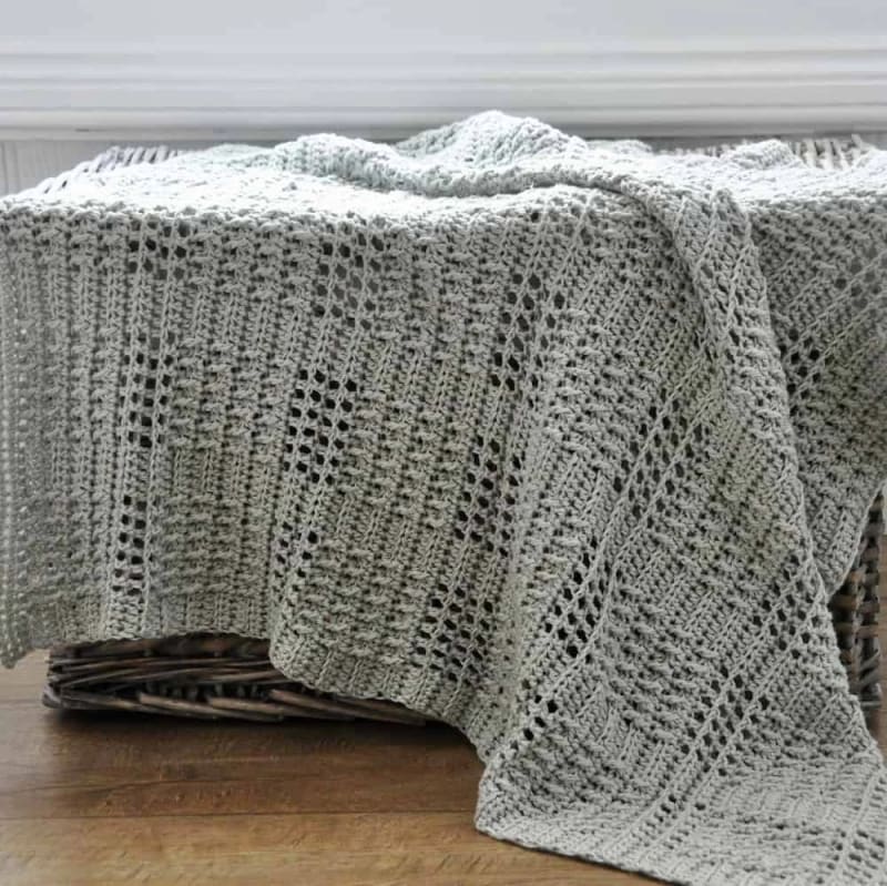 ## Silver Squares Baby Blanket