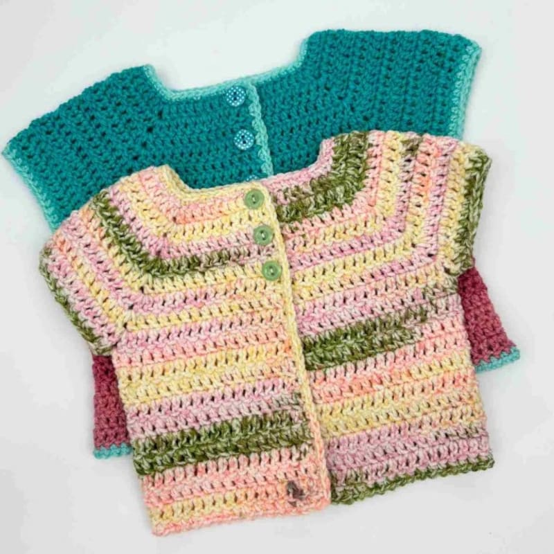 ## Easy Crochet Baby Cardigan