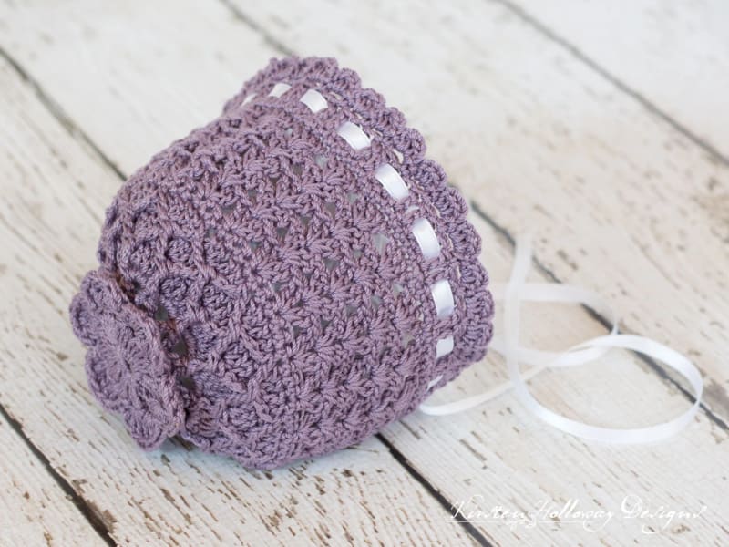 ## Lavender Blue Baby Bonnet
