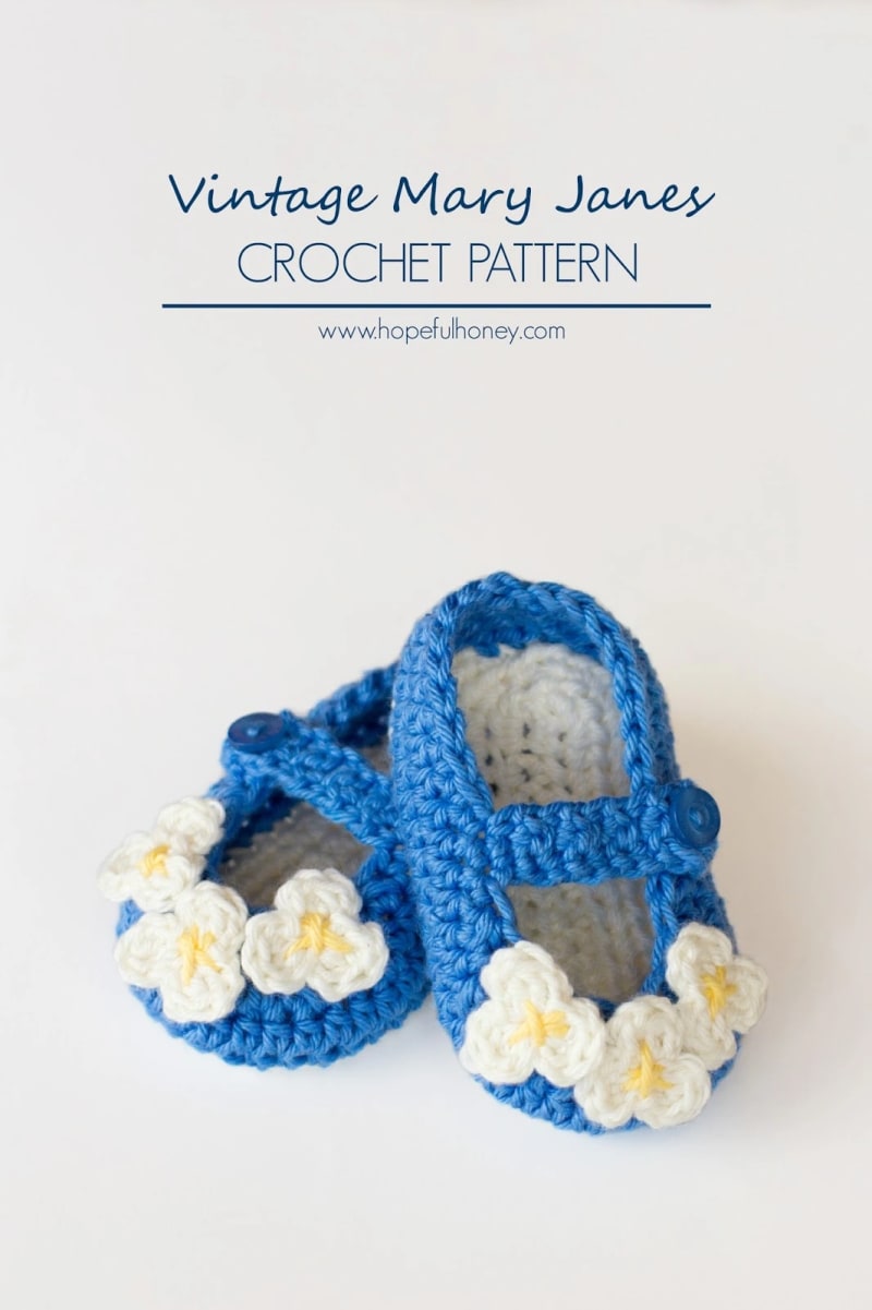 ## Vintage Mary Jane Baby Booties